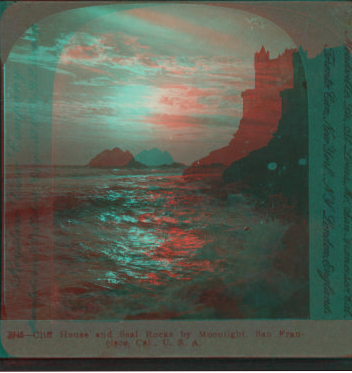 Cliff House and Seal Rocks by moonlight, San Francisco, Cal. 1897 1870?-1925?