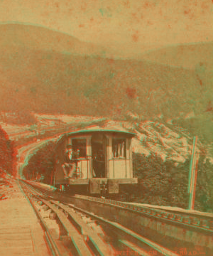 Switchback Railroad. Looking down Mt. Pisgah Plane. 1870?-1885?