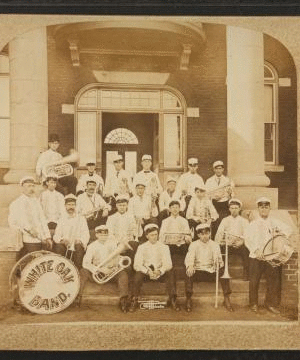 Brass band, White Oak Cotton Mills. Greensboro, N. C. 1909