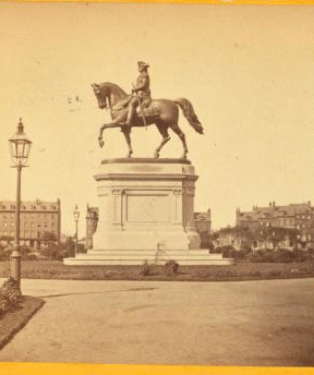 Ball's statue of Ge. Washington, Public Gardens (side view). 1865?-1890?