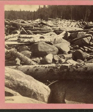 Log jam, Aboljacarmagus Falls. 1870?-1880?