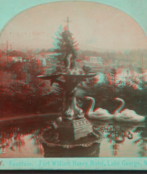 Fountain, Fort William Henry Hotel, Lake George, N.Y. [1870?-1885?]