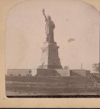 Bartholdi Statue of Liberty, New York Harbor. 1865?-1910? [ca. 1860]