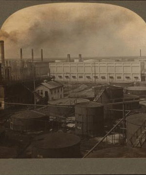 Crude oil stills and can factory, Port Arthur Texas, U.S.A.. 1865?-1915? 1915