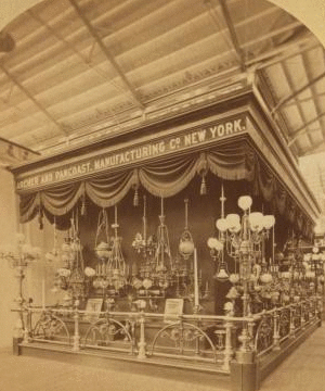 Archer and Pancoast Manufacturing Co. [Gas chandeliers exhibit] 1876