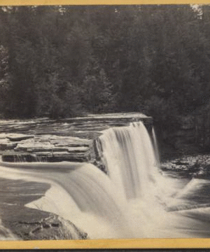 Side view higher double Fall, Trenton Falls. [1858?-1885?]