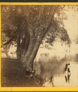 The Susquehanna at Catawissa. [Man wading near the banks of the river.] 1863?-1868?