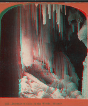 Interior of Cave of the Winds, winter. 1869?-1880?