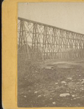 Section of Trestle Bridge on the New York, Boston & Montreal  Railway, at East Tarry Town, N.Y. [ca. 1873] [1865?-1915?]