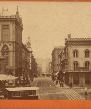Montgomery Street, from Market, San Francisco. [ca. 1870] 1860?-1907