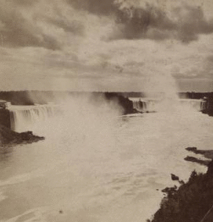 General view of the falls, from Canada side. 1859-[1875?]