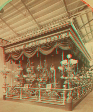 Archer and Pancoast Manufacturing Co. [Gas chandeliers exhibit] 1876