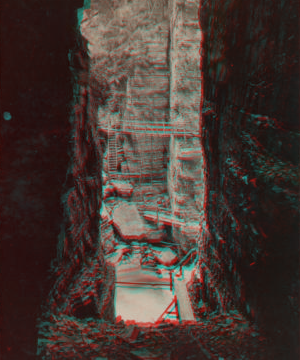 Ausable Chasm. In Hyde's cave, looking out. 1865?-1885?